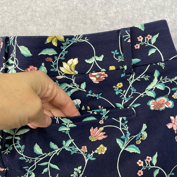 Loft Size 6P Marisa The Riviera Cropped Pants Women's Petite Multicolor Floral - Picture 5 of 8